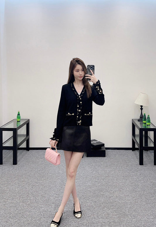 C 2024 new product Beaded knitted cardigan