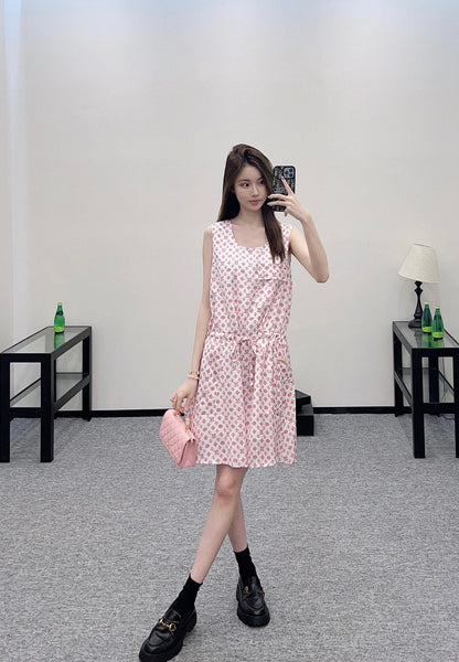 L 2025 new product Drawstring vest dress