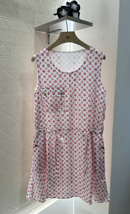 L 2025 new product Drawstring vest dress