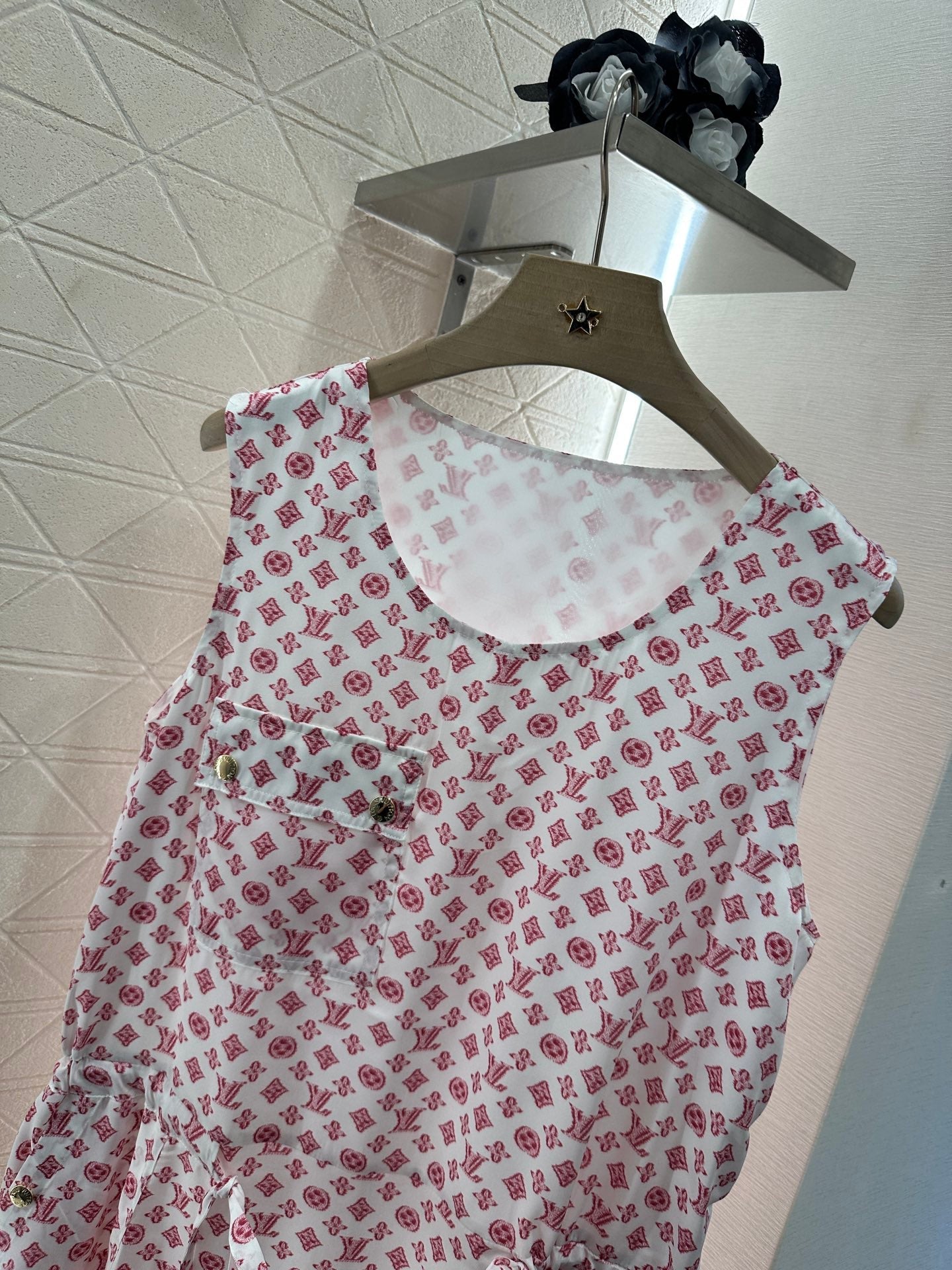 L 2025 new product Drawstring vest dress