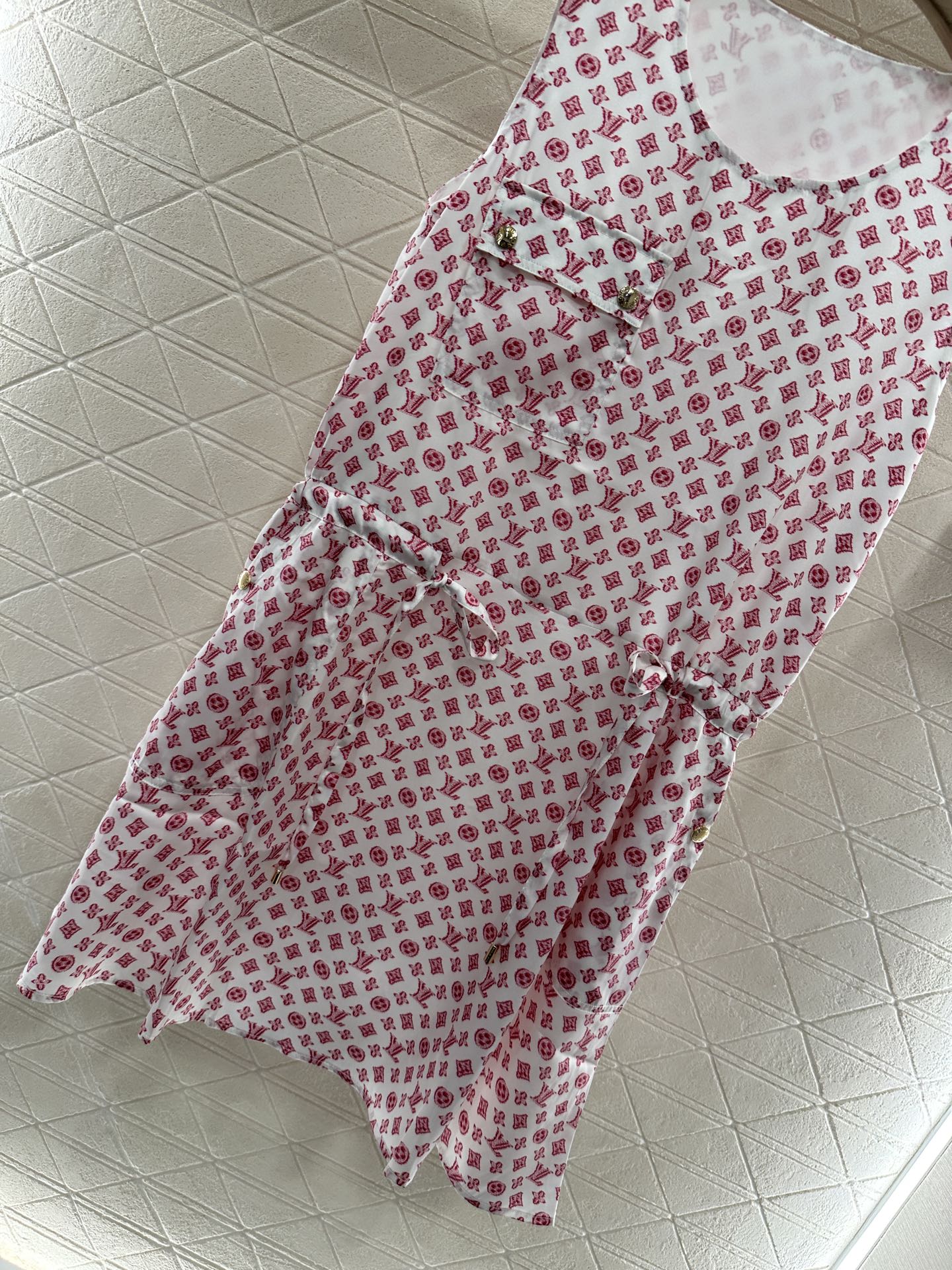 L 2025 new product Drawstring vest dress