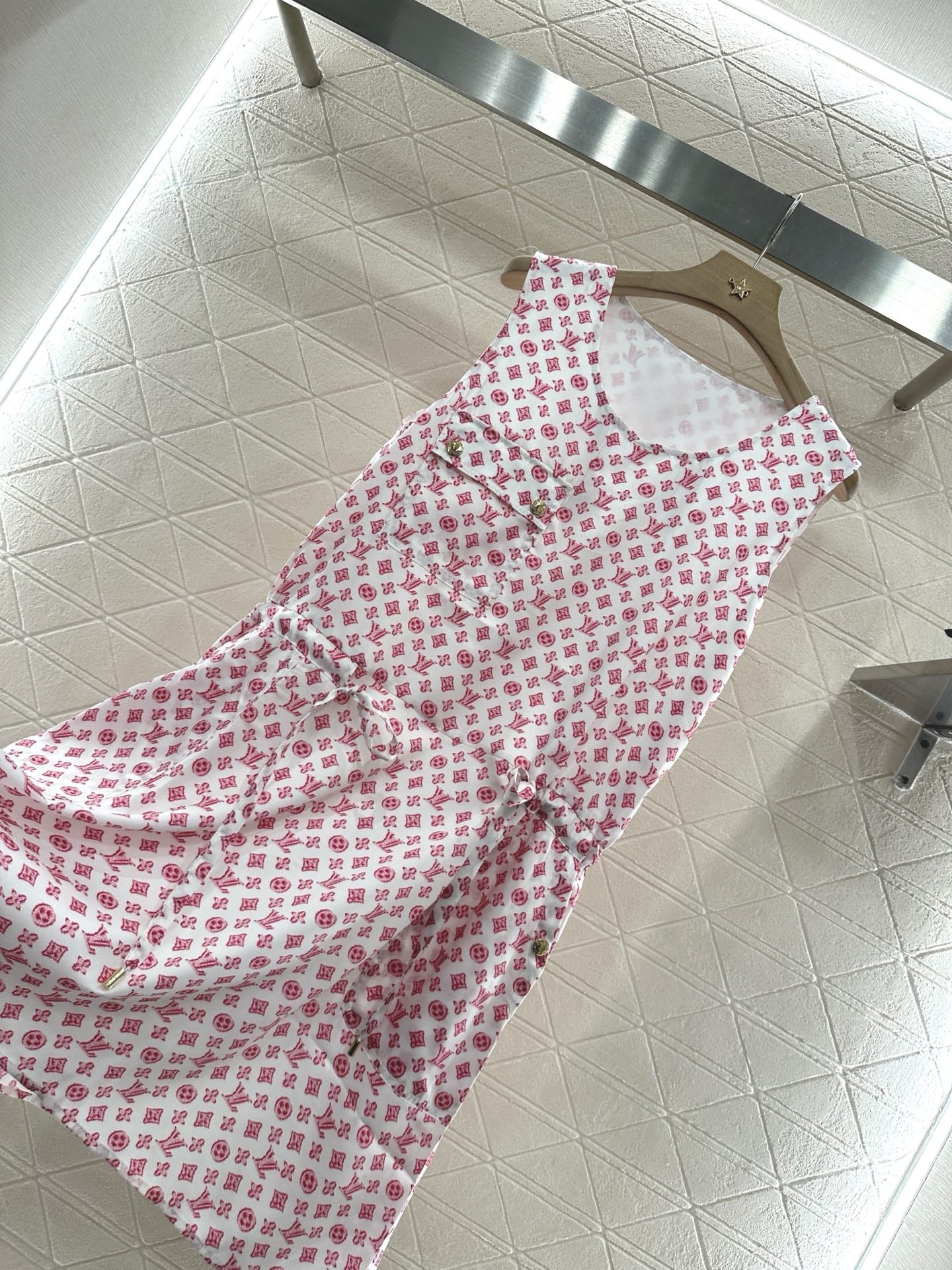 L 2025 new product Drawstring vest dress