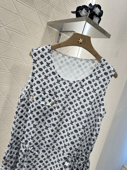 L 2025 new product Drawstring vest dress