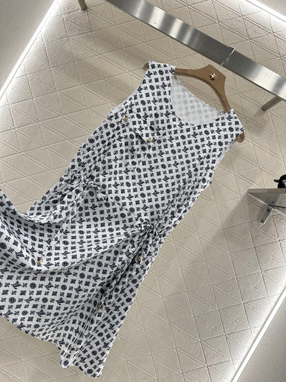 L 2025 new product Drawstring vest dress