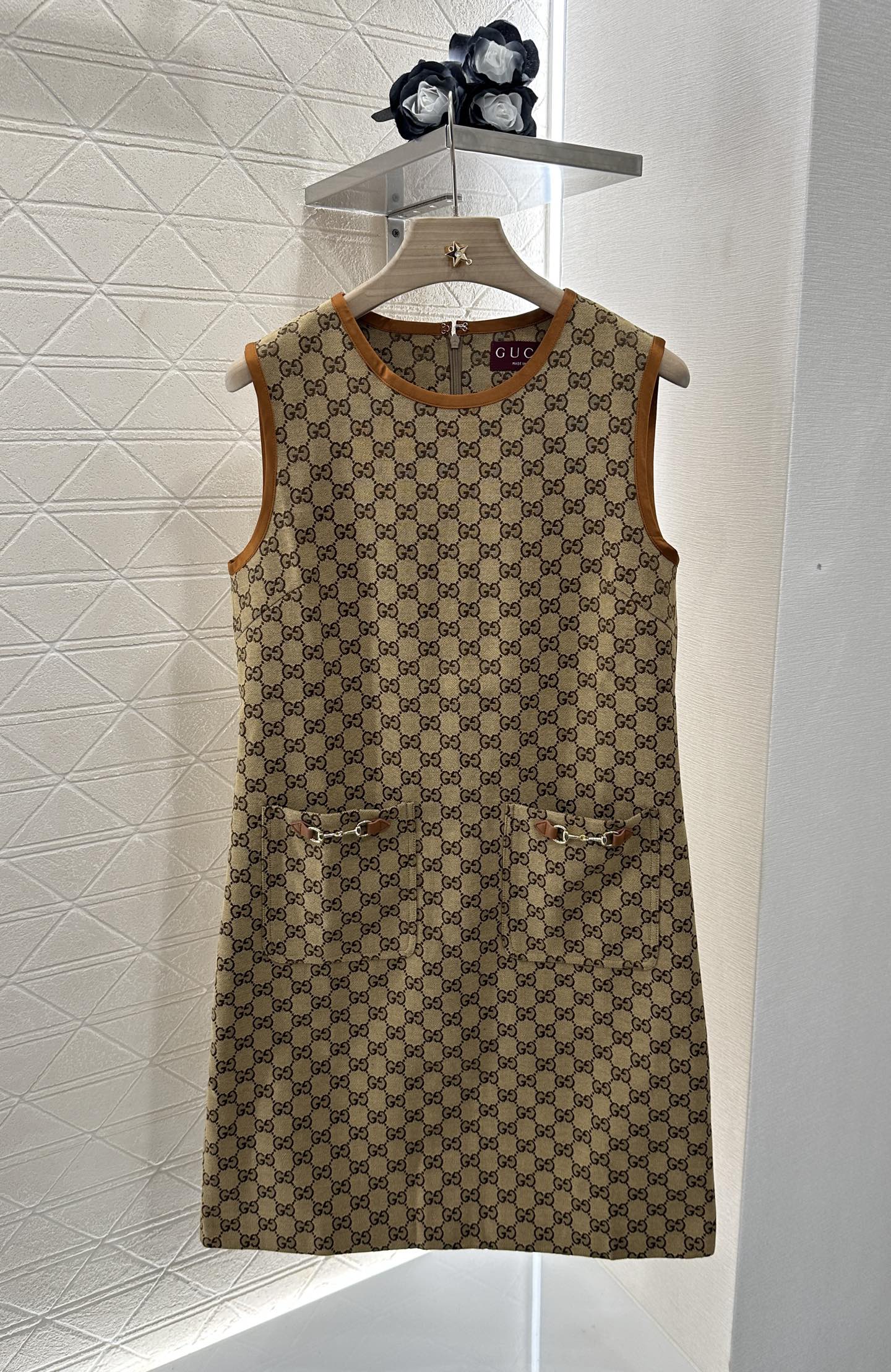 G 2025 new product Jacquard vest dress