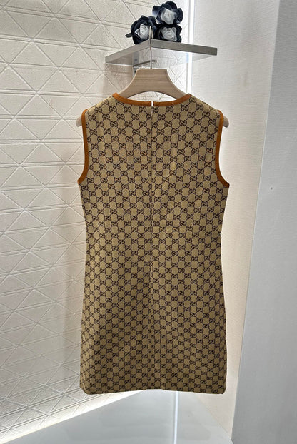 G 2025 new product Jacquard vest dress