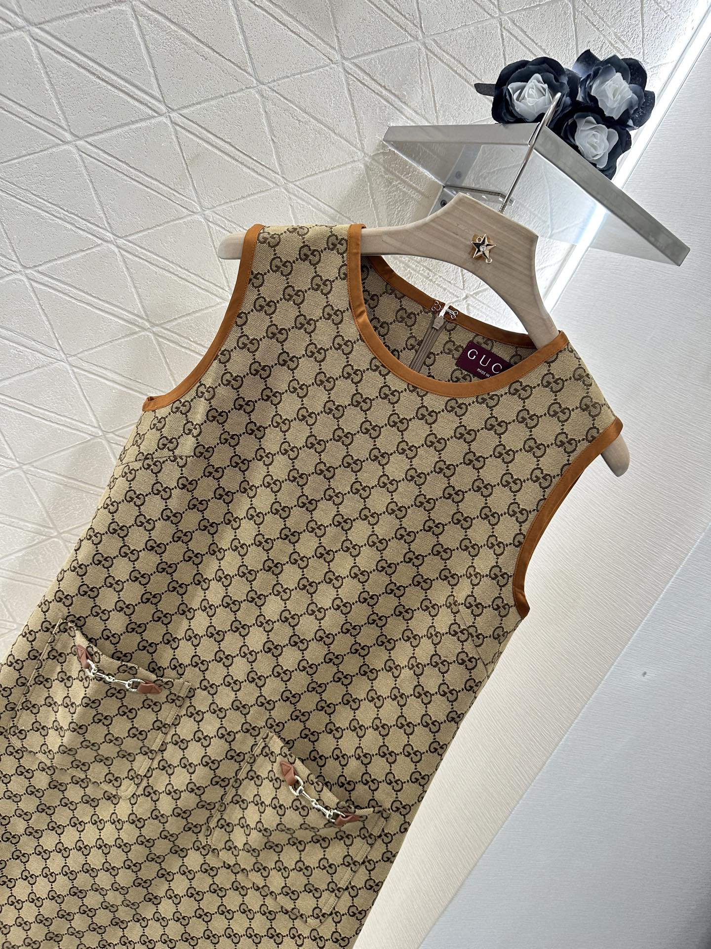 G 2025 new product Jacquard vest dress