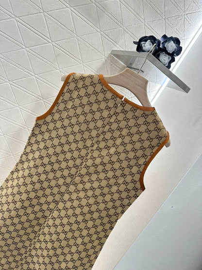 G 2025 new product Jacquard vest dress