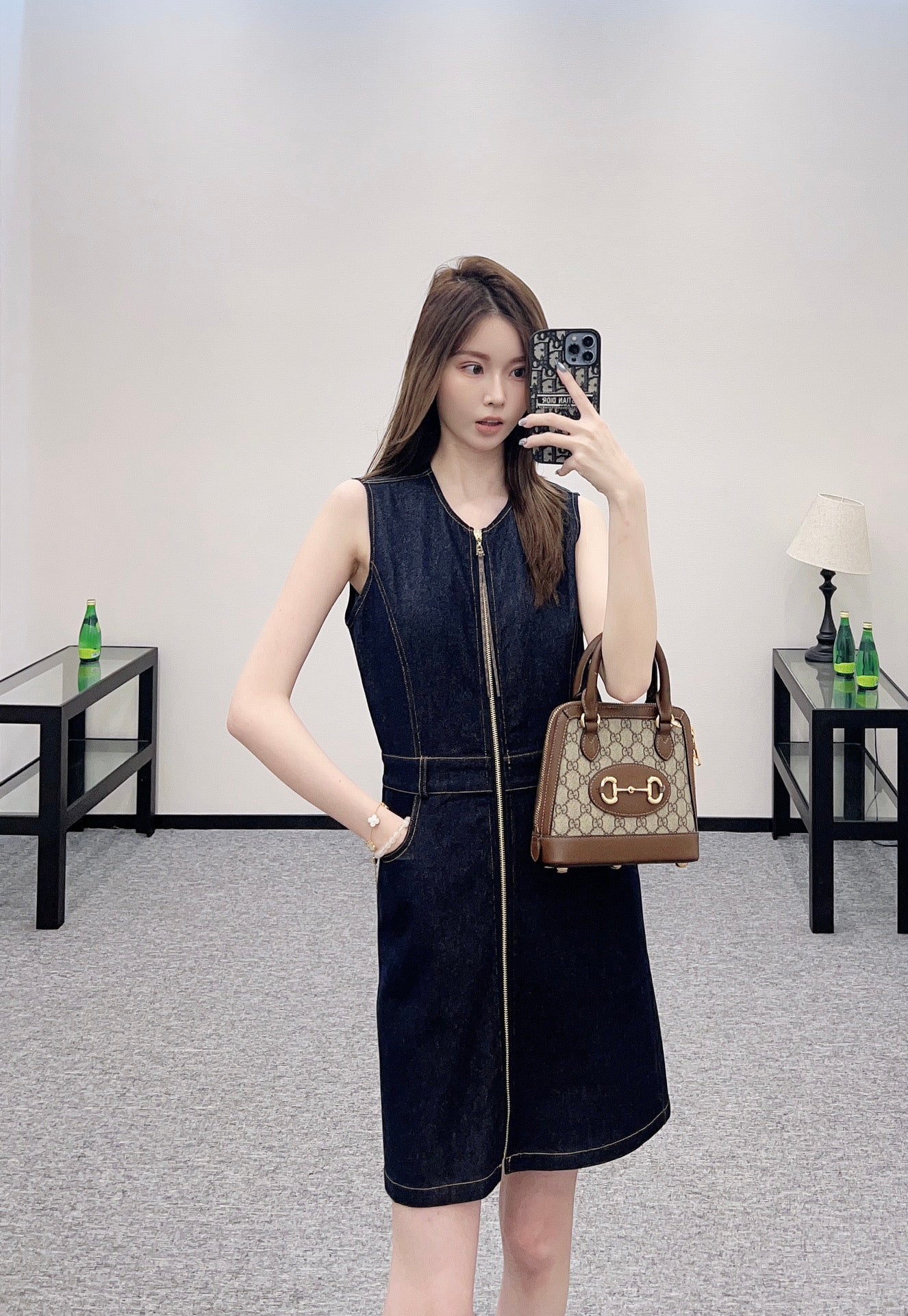 L 2025 new product Denim vest skirt