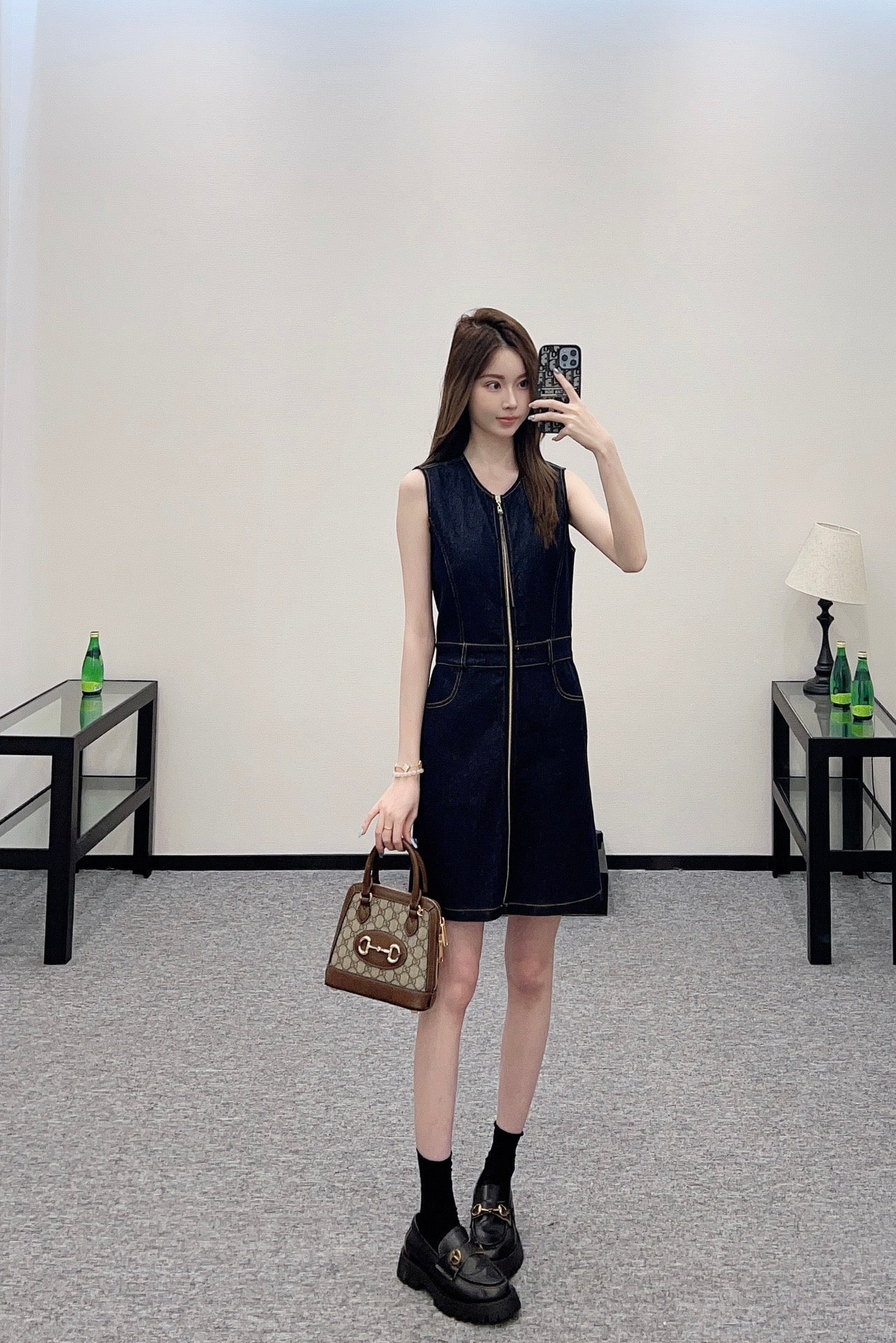 L 2025 new product Denim vest skirt