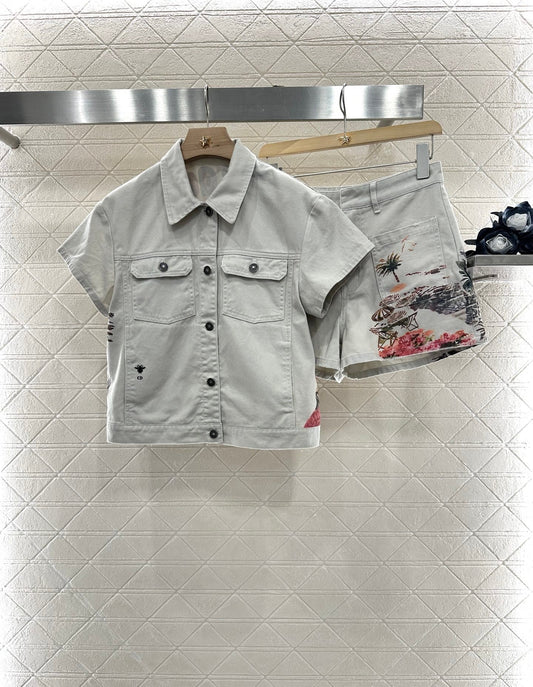 D 2025 new products Jacket and shorts set