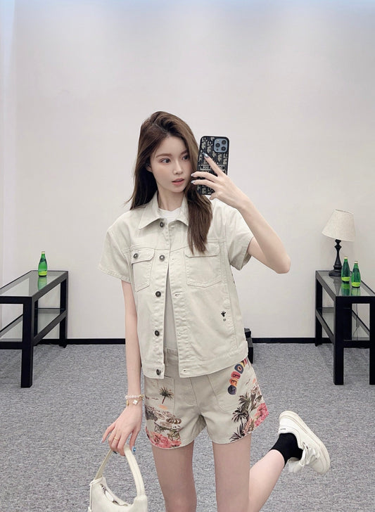 D 2025 new products Jacket and shorts set