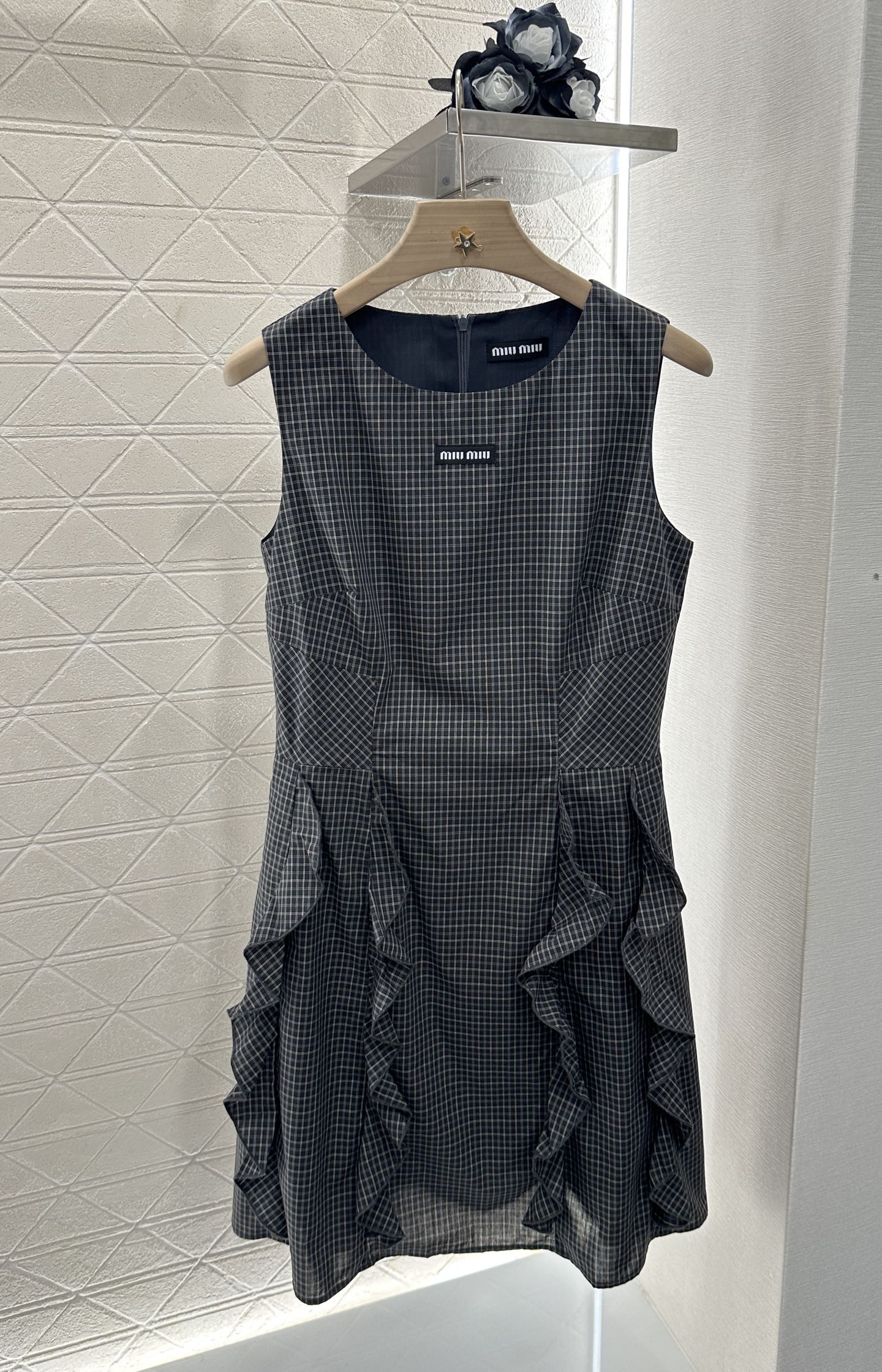 M 2025 new product Plaid lace vest skirt