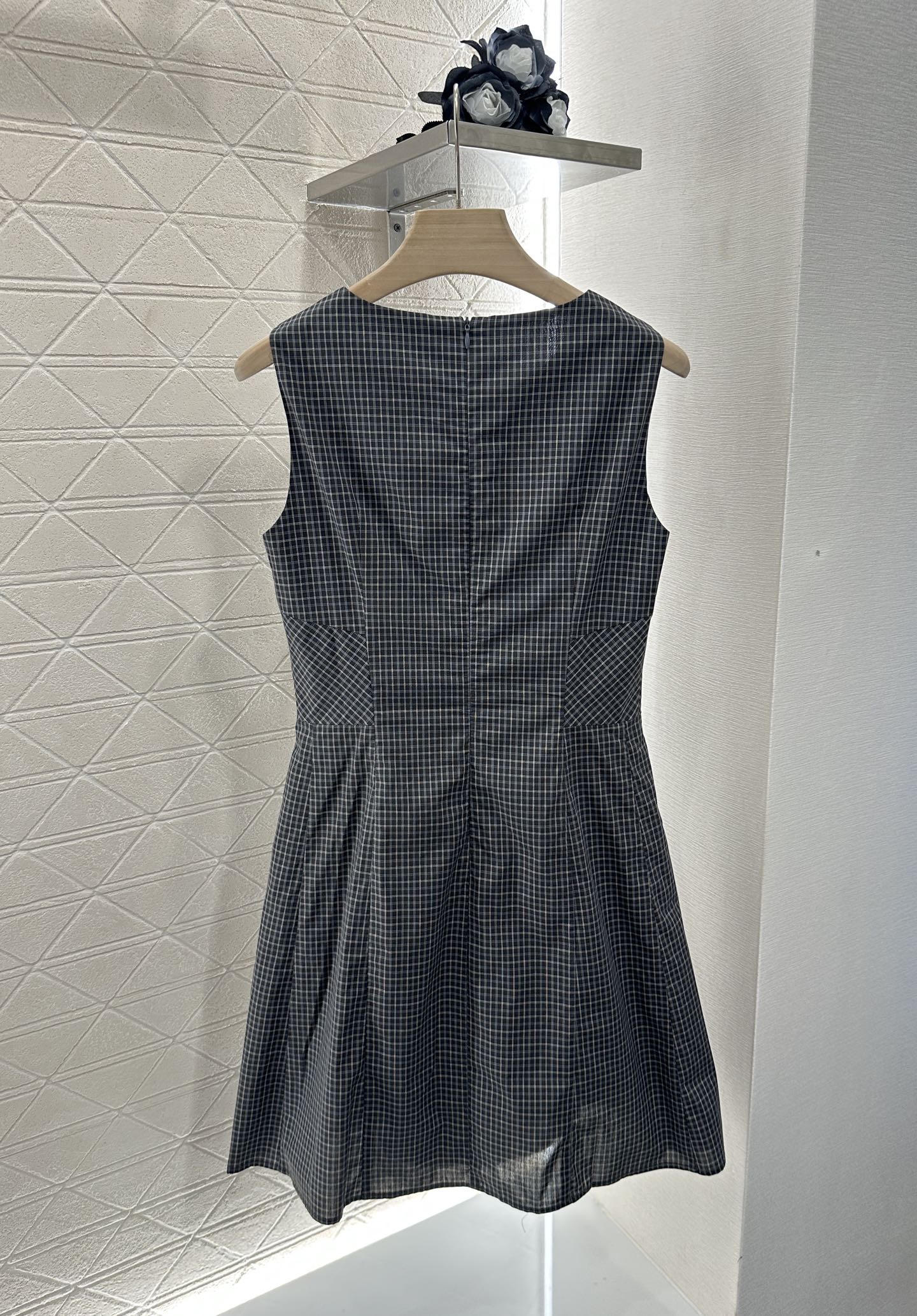 M 2025 new product Plaid lace vest skirt