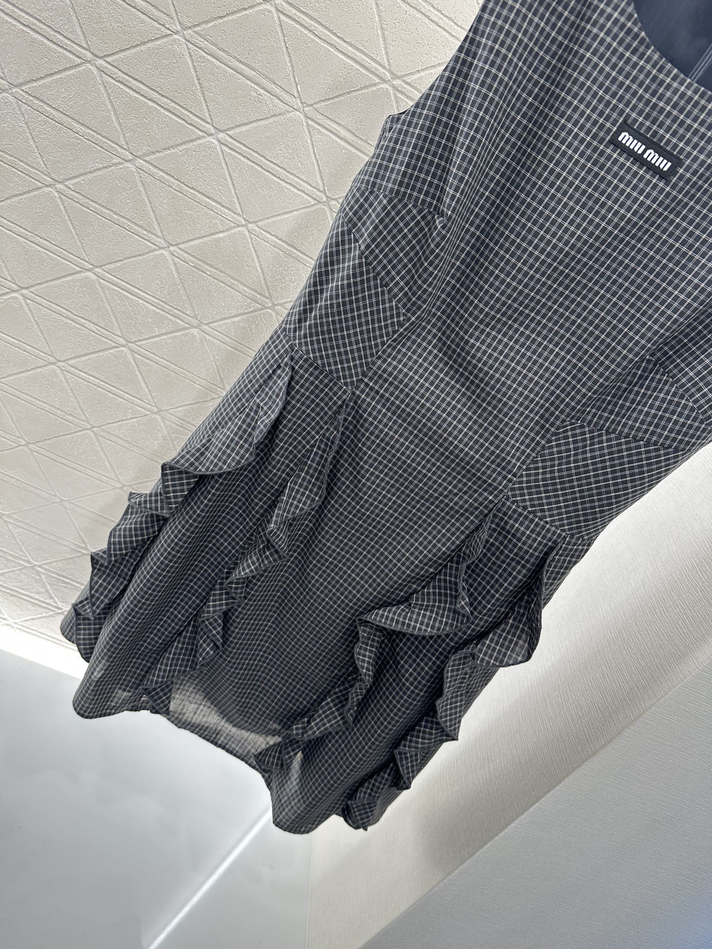 M 2025 new product Plaid lace vest skirt