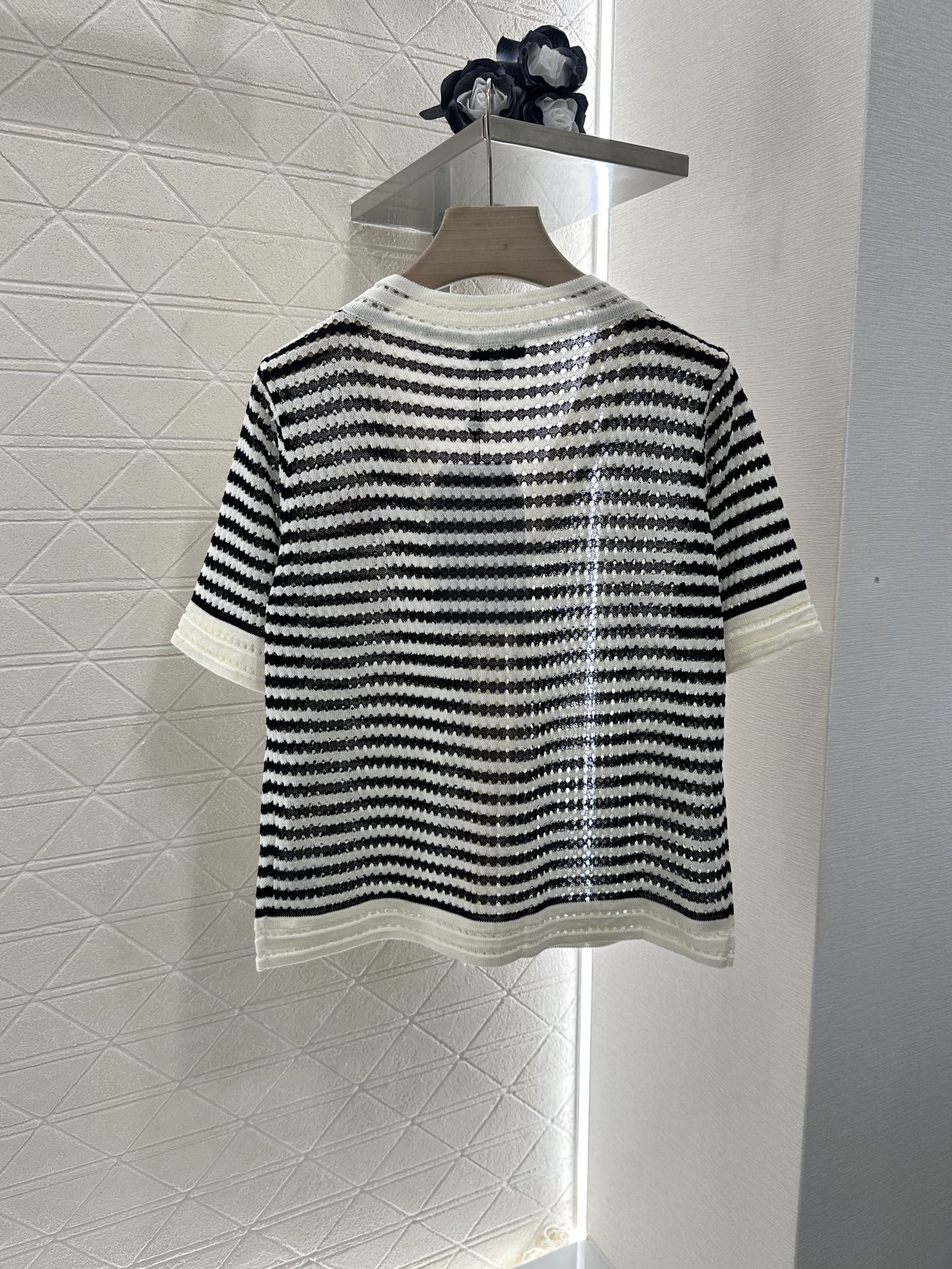 C 2025 new product Knitted short-sleeved cardigan