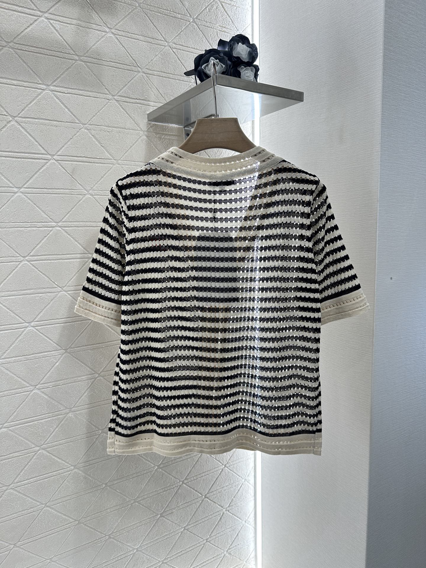 C 2025 new product Knitted short-sleeved cardigan