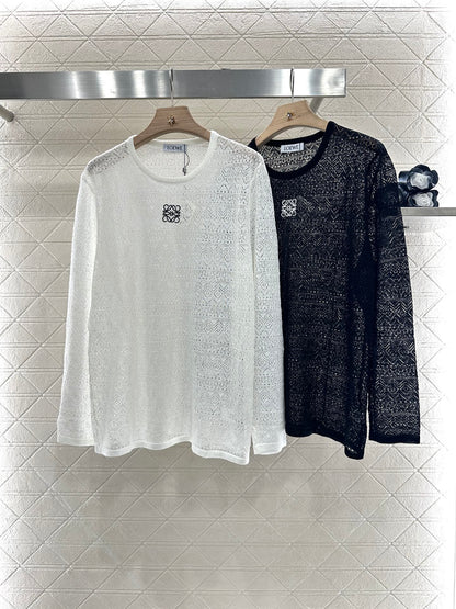 Nouveau produit Lo 2025 Manches longues en tricot creux 
