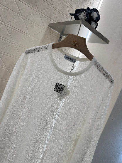Nouveau produit Lo 2025 Manches longues en tricot creux 