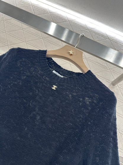C 2025 new product Embroidered knitted short sleeves