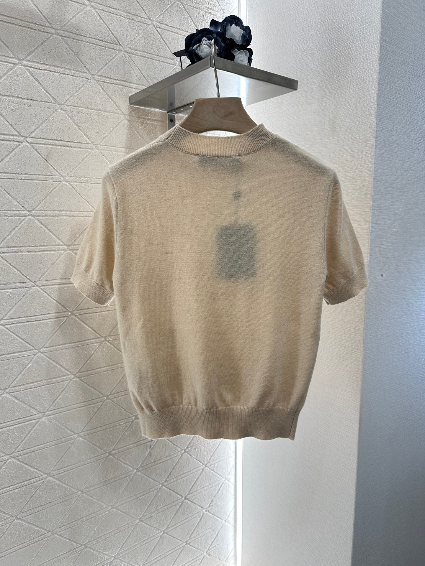 L 2025 new products Embroidered knitted short sleeves