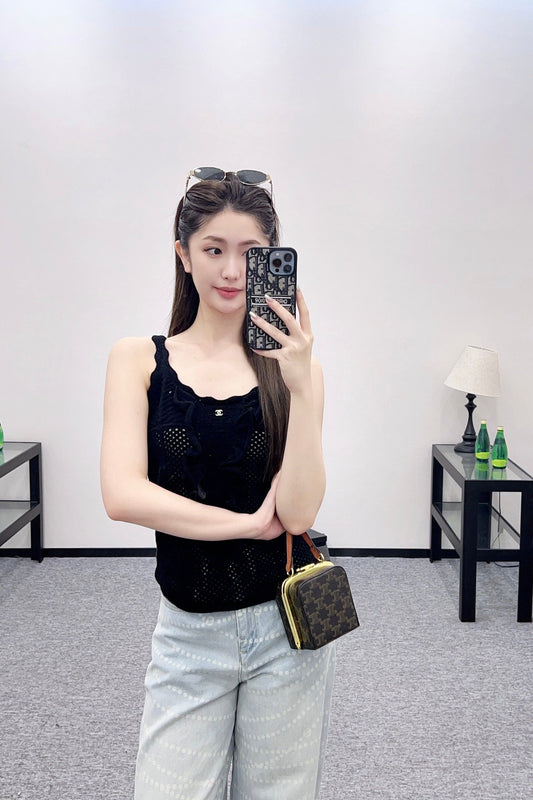 C 2025 new product Hollow knitted vest