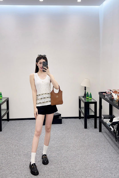 C 2025 new product Embroidered knitted vest