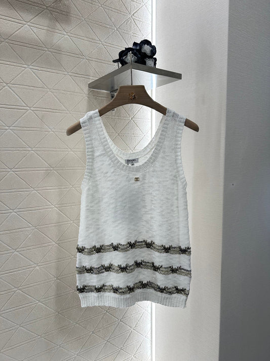 C 2025 new product Embroidered knitted vest