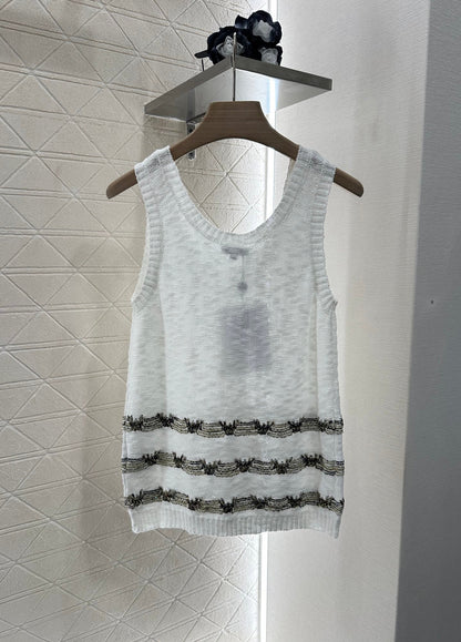 C 2025 new product Embroidered knitted vest