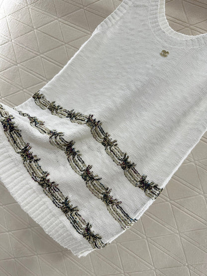 C 2025 new product Embroidered knitted vest