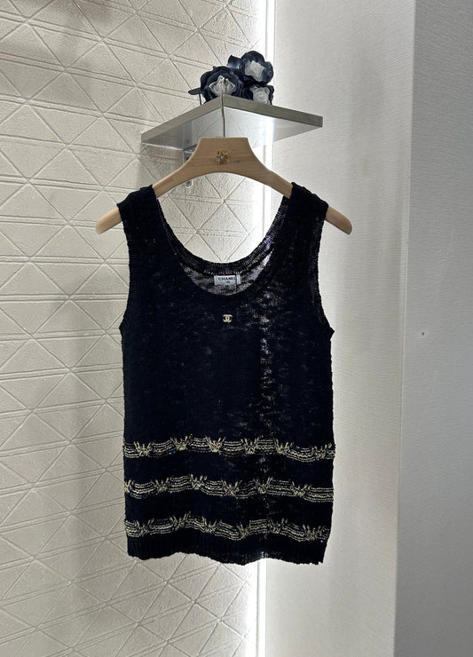 C 2025 new product Embroidered knitted vest