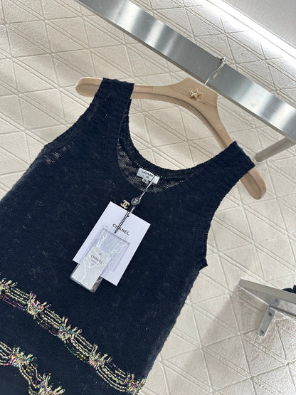 C 2025 new product Embroidered knitted vest