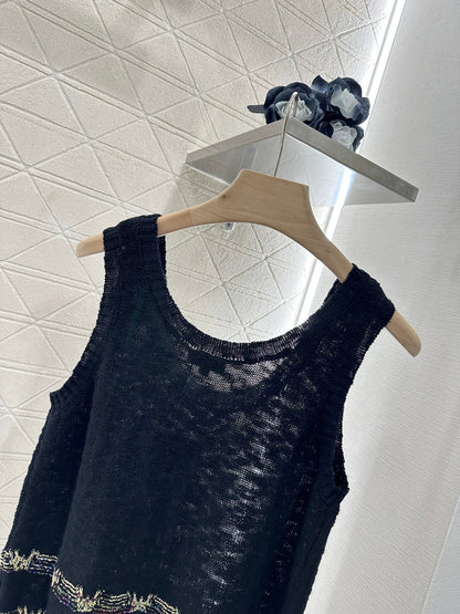 C 2025 new product Embroidered knitted vest