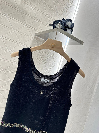 C 2025 new product Embroidered knitted vest