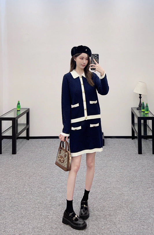 G 2025 new product Hollow knitted cardigan