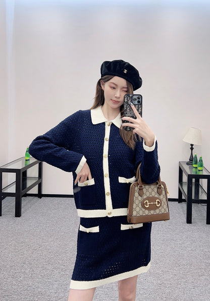 G 2025 new product Hollow knitted cardigan