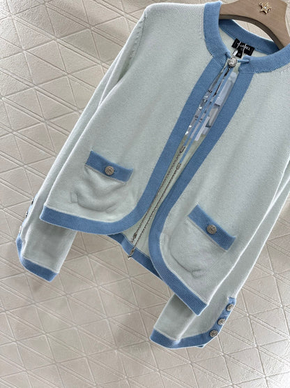 C 2025 new products Knitted cardigan（RED,BLACK,BLUE,LIGHT BLUE,PINK）