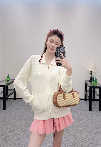M 2025 new product Zipper knitted cardigan