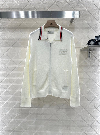 M 2025 new product Zipper knitted cardigan
