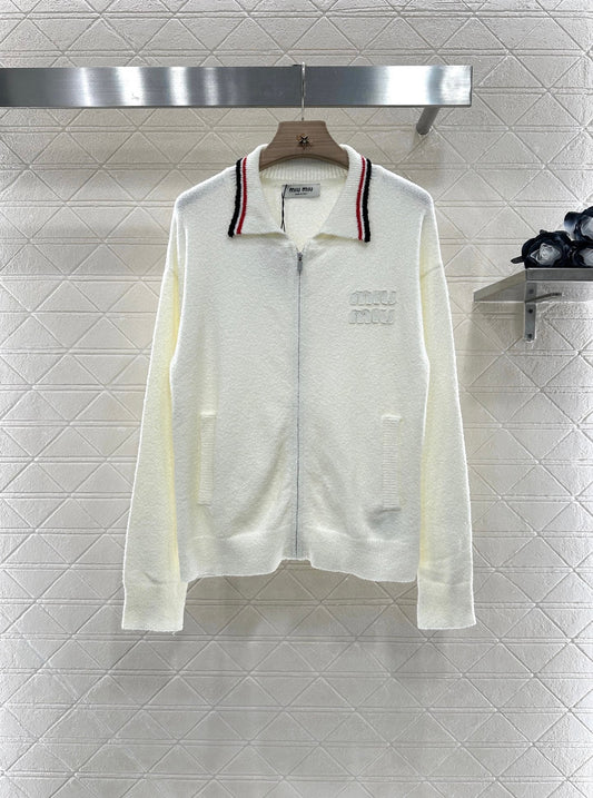 M 2025 new product Zipper knitted cardigan