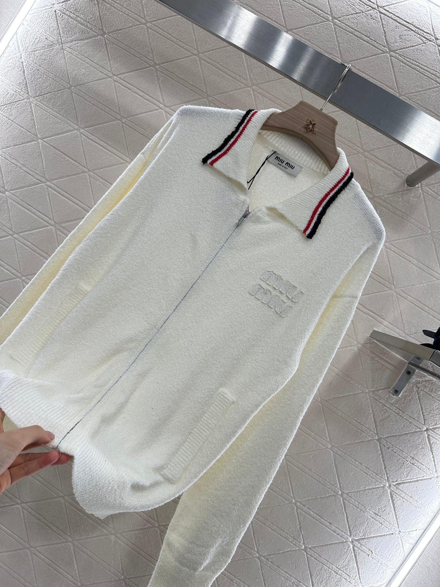 M 2025 new product Zipper knitted cardigan