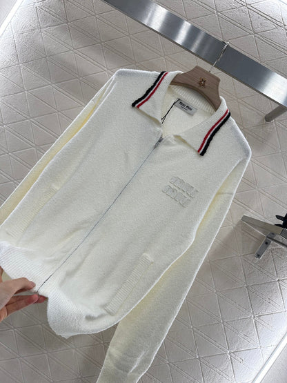 M 2025 new product Zipper knitted cardigan