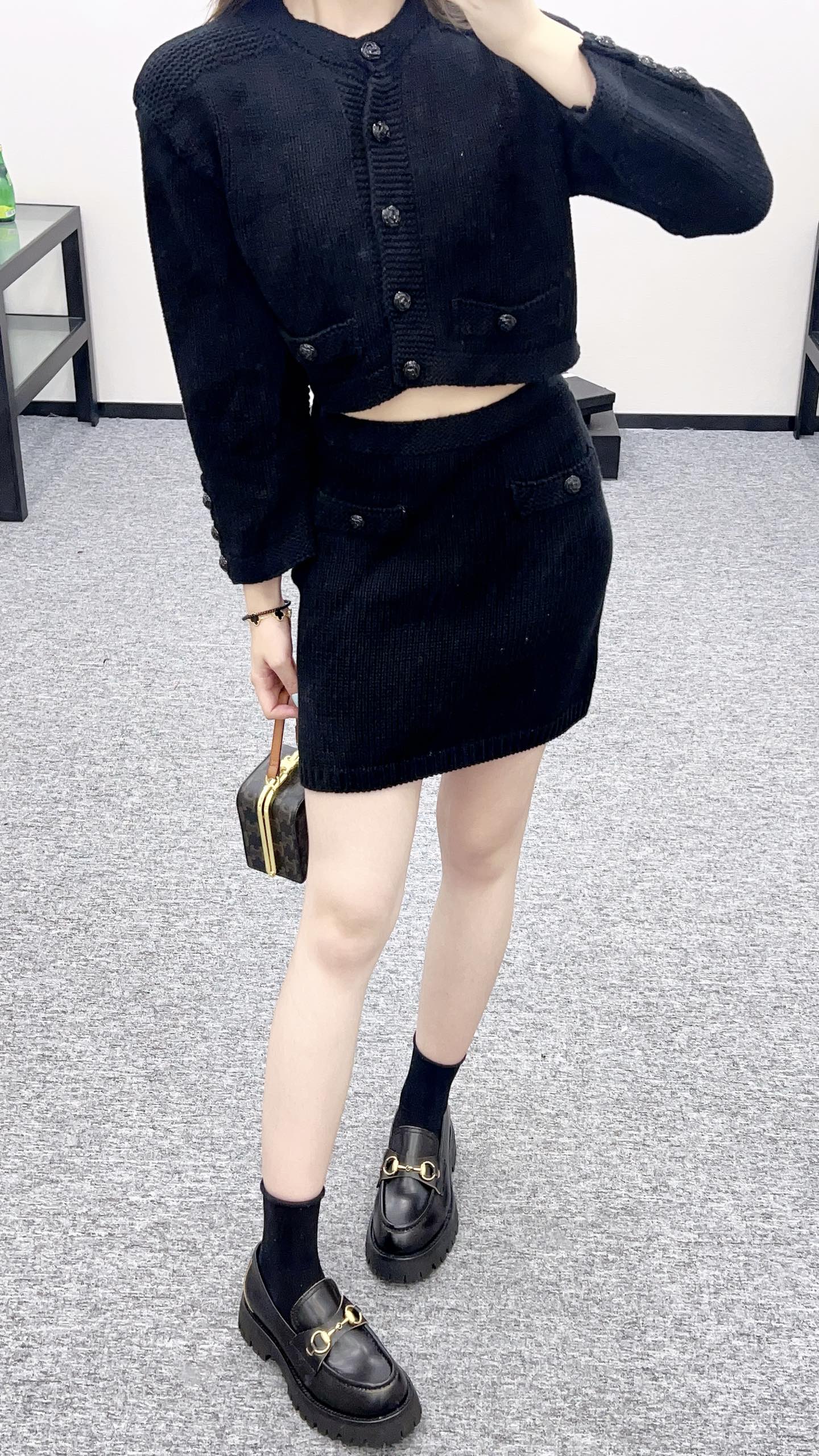 C 2025 new products Cardigan and skirt set