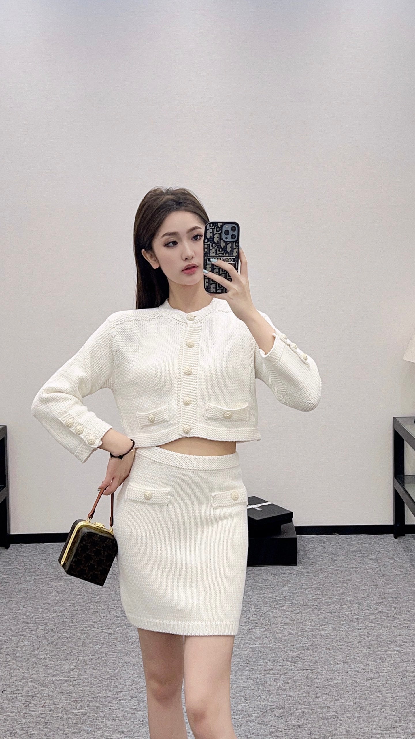 C 2025 new products Cardigan and skirt set