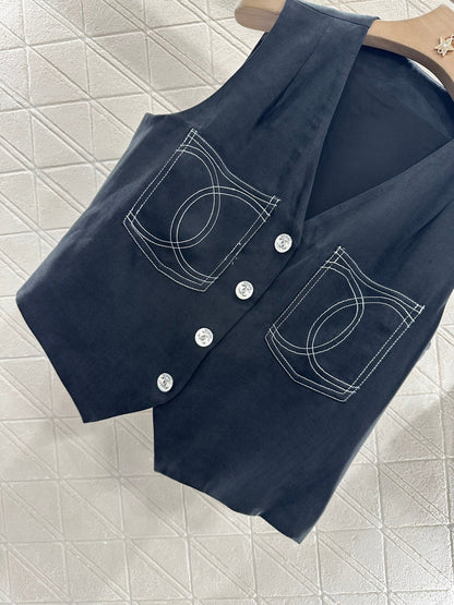 C 2025 new product Double C vest shorts set