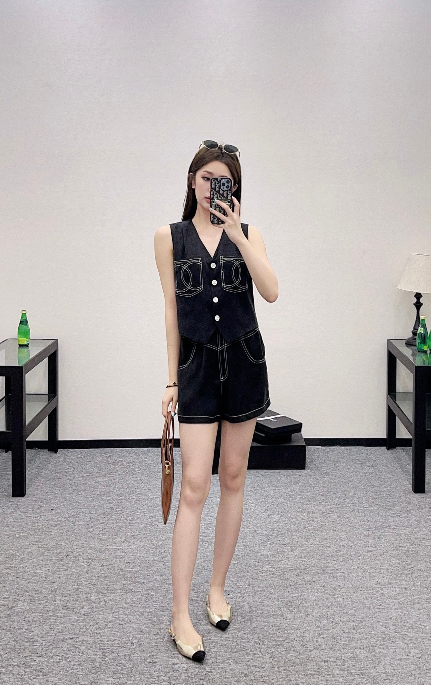 C 2025 new product Double C vest shorts set