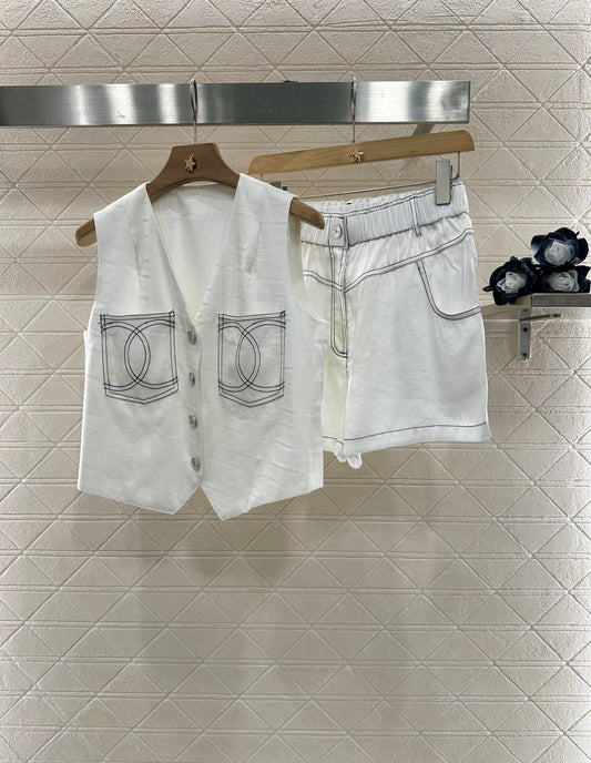 C 2025 new product Double C vest shorts set