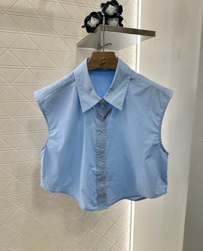 AL 2025 new product Sleeveless shirt and shorts set