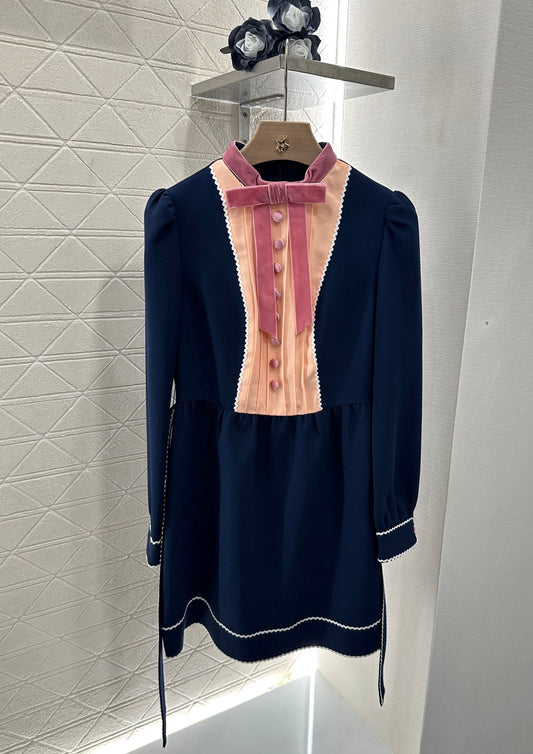 V 2025 new product Bow belt dress