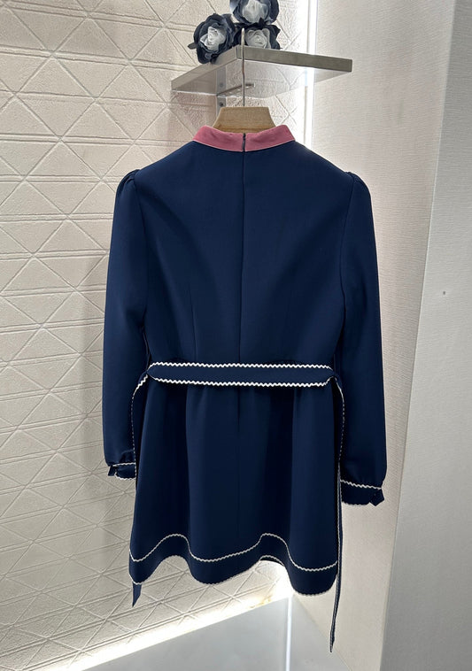 V 2025 new product Bow belt dress